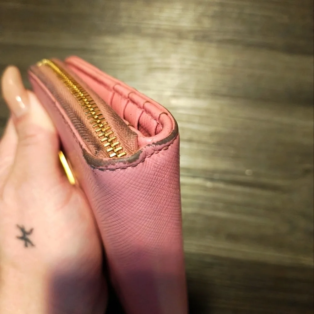 Prada Saffiano Lux Leather Compact Wallet